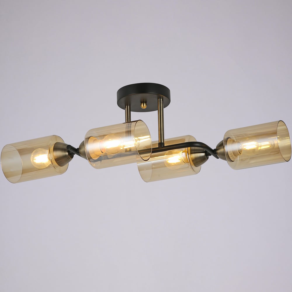 Изображение товара Потолочная люстра ILLUMICO IL8148-4COU-79 BK BR Bice современная стильная