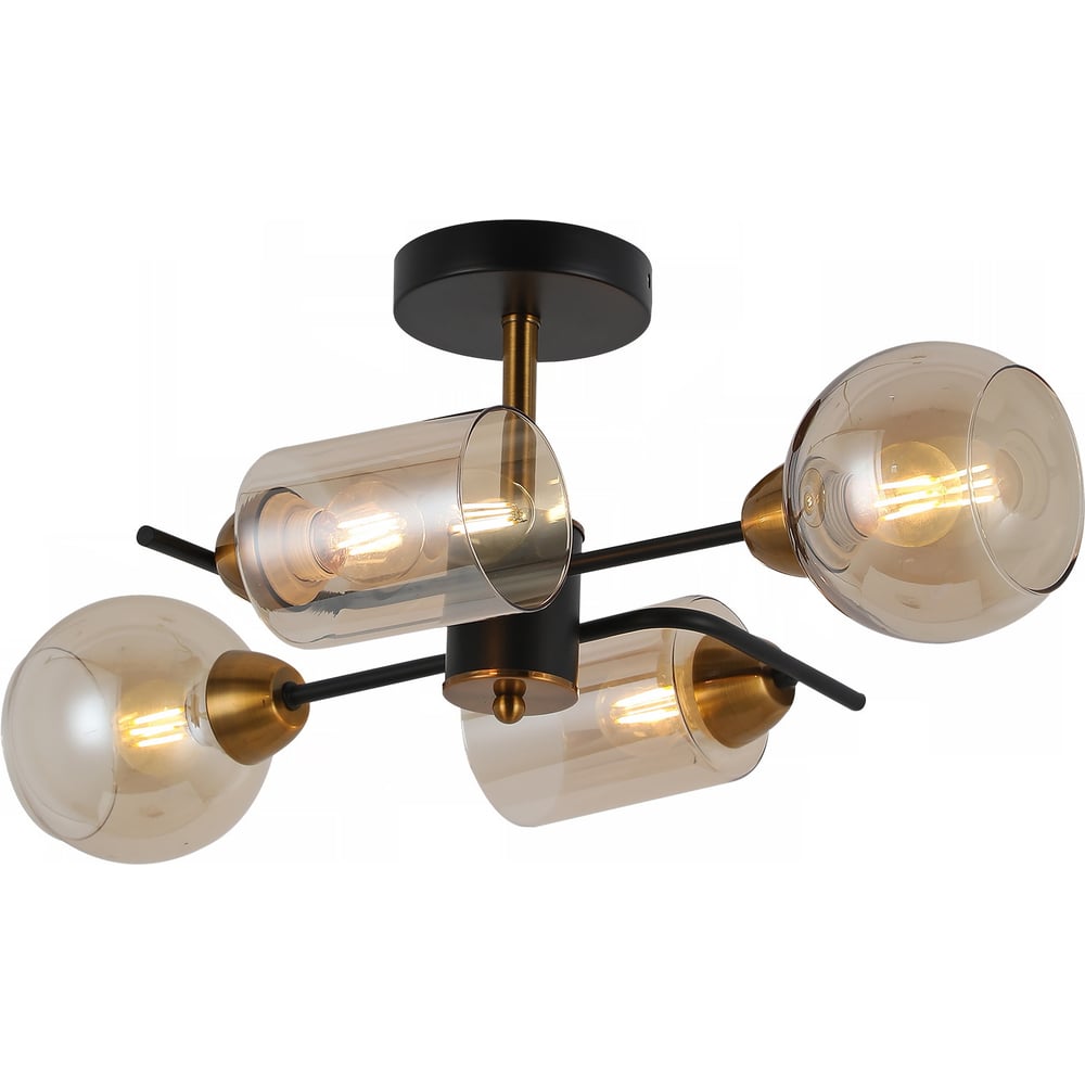 Изображение товара Потолочная люстра ILLUMICO IL8243-4COU-79 коричневая черная