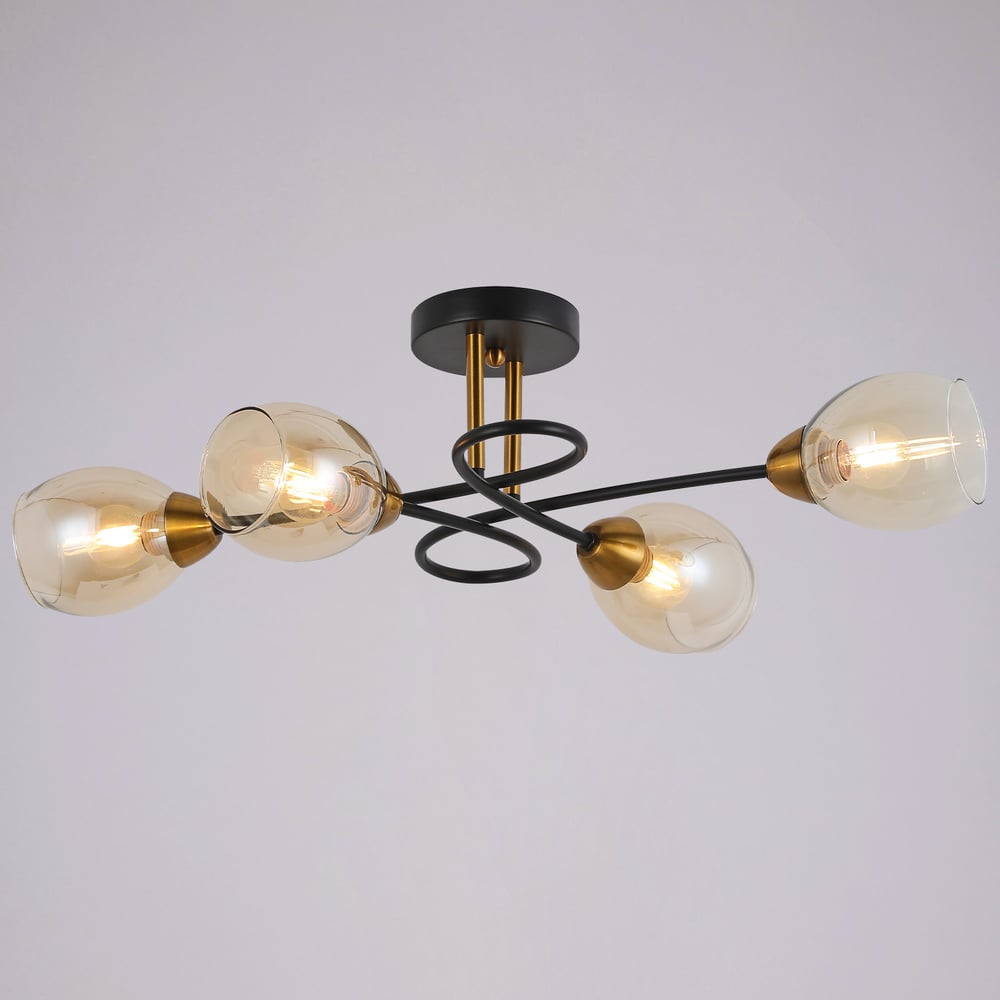 Изображение товара Потолочная люстра ILLUMICO IL8263-4COU-79 BK GD Celeste стильная современная 4 лампы