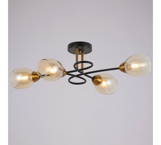 Изображение товара Потолочная люстра ILLUMICO IL8263-4COU-79 BK GD Celeste