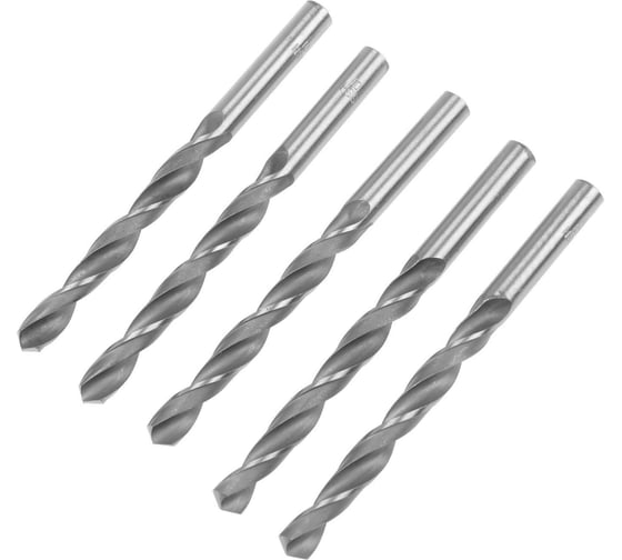 Изображение товара Сверло по металлу HSS (5 шт; 10х135 мм; цилиндрический хвостовик) ТУНДРА 1119682