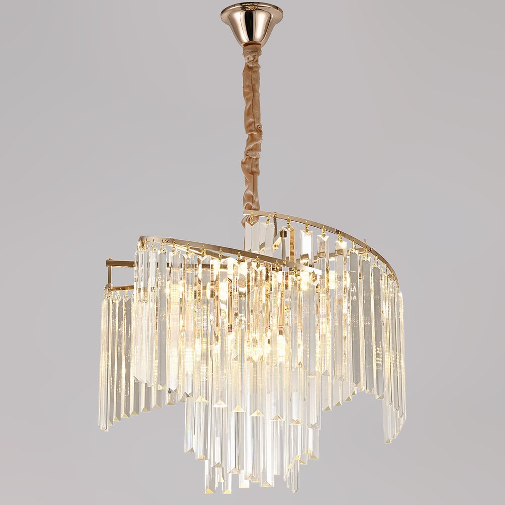 Изображение товара Подвесная люстра Reluce 98068-0.4-500 FG 6 ламп 42 см золотая