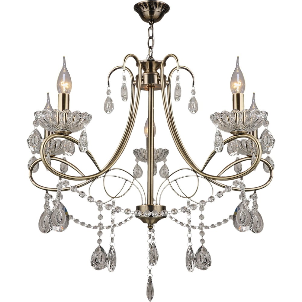 Изображение товара Подвесная люстра Reluce 01666-0.4-05 классика античная бронза 5 ламп