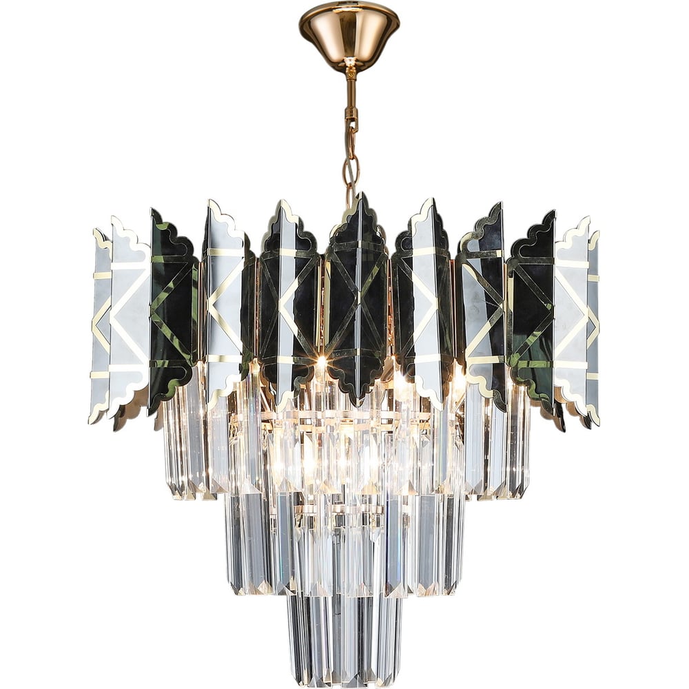 Изображение товара Подвесная люстра Reluce 02202-0.4-05 FGD+BK черная и золотая