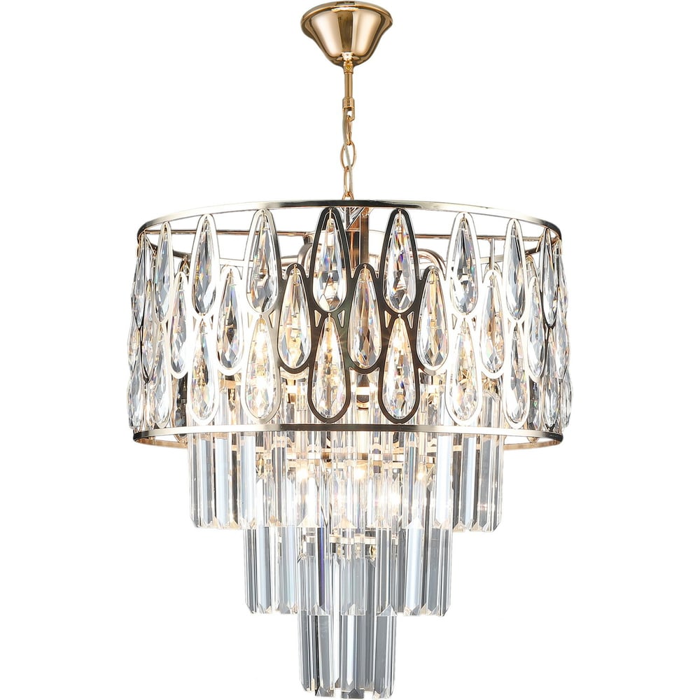 Изображение товара Подвесная люстра Reluce 02189-0.4-05 FGD золото с прозрачными плафонами