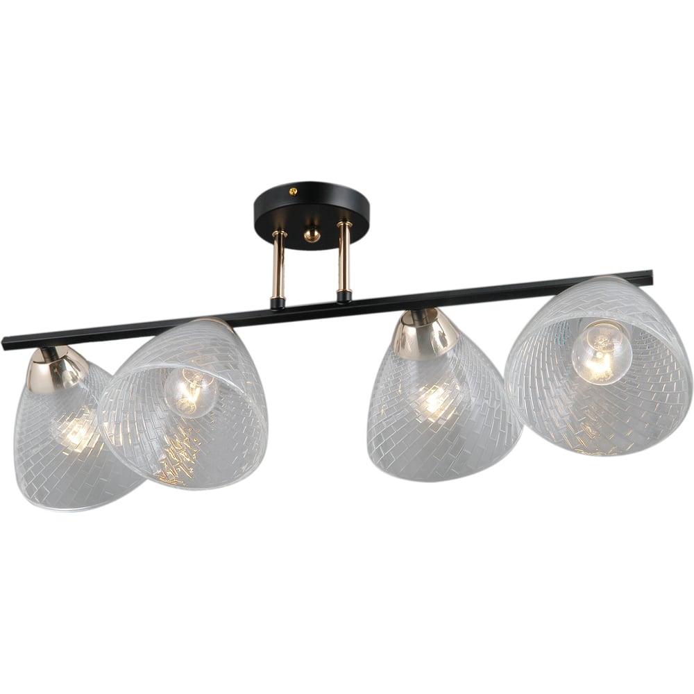 Изображение товара Потолочная люстра ILLUMICO IL0739-4CSQ-24 BK FGD ARIES стильная современная с 4 лампами