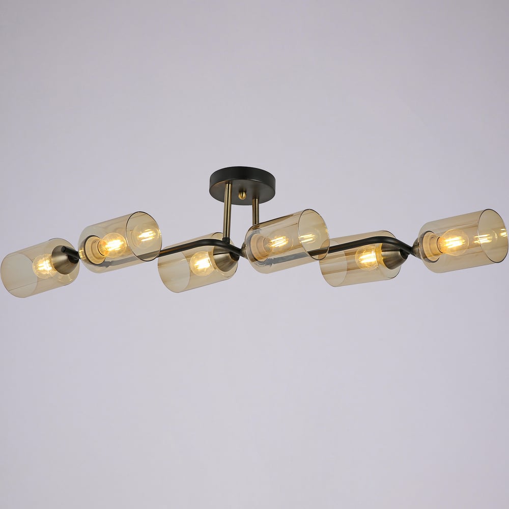 Изображение товара Потолочная люстра ILLUMICO IL8148-6COU-79 BK BR Bice современный дизайн