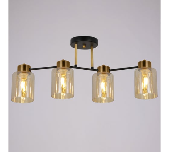 Изображение товара Потолочная люстра ILLUMICO IL6111-4COU-79 BK GD Qui