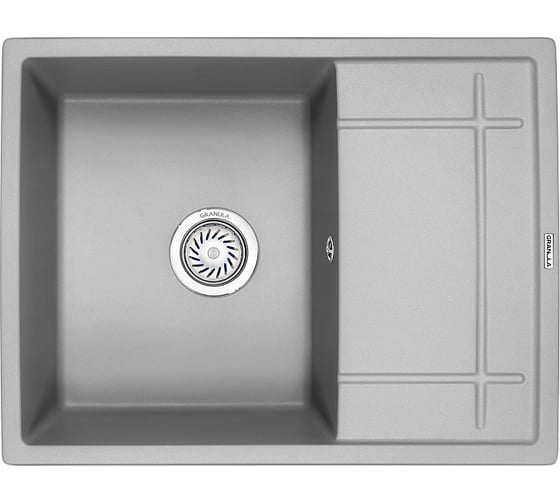 Изображение товара Оборачиваемая кухонная кварцевая мойка GRANULA GR-6501 650х495 мм, алюминимум