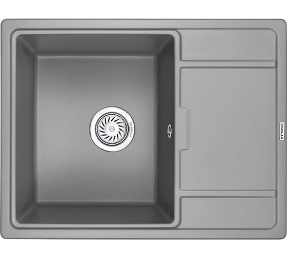 Изображение товара Оборачиваемая кухонная кварцевая мойка GRANULA GR-6503 650х500 мм, алюминимум