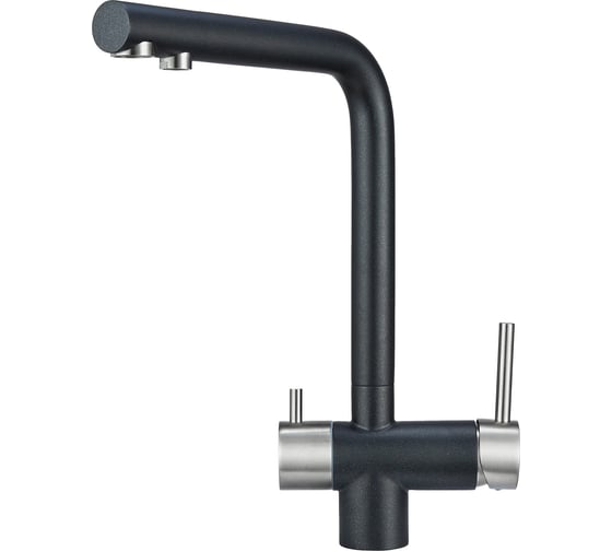 Изображение товара Высокий смеситель с краном под питьевую воду GRANULA GR-2305 шварц