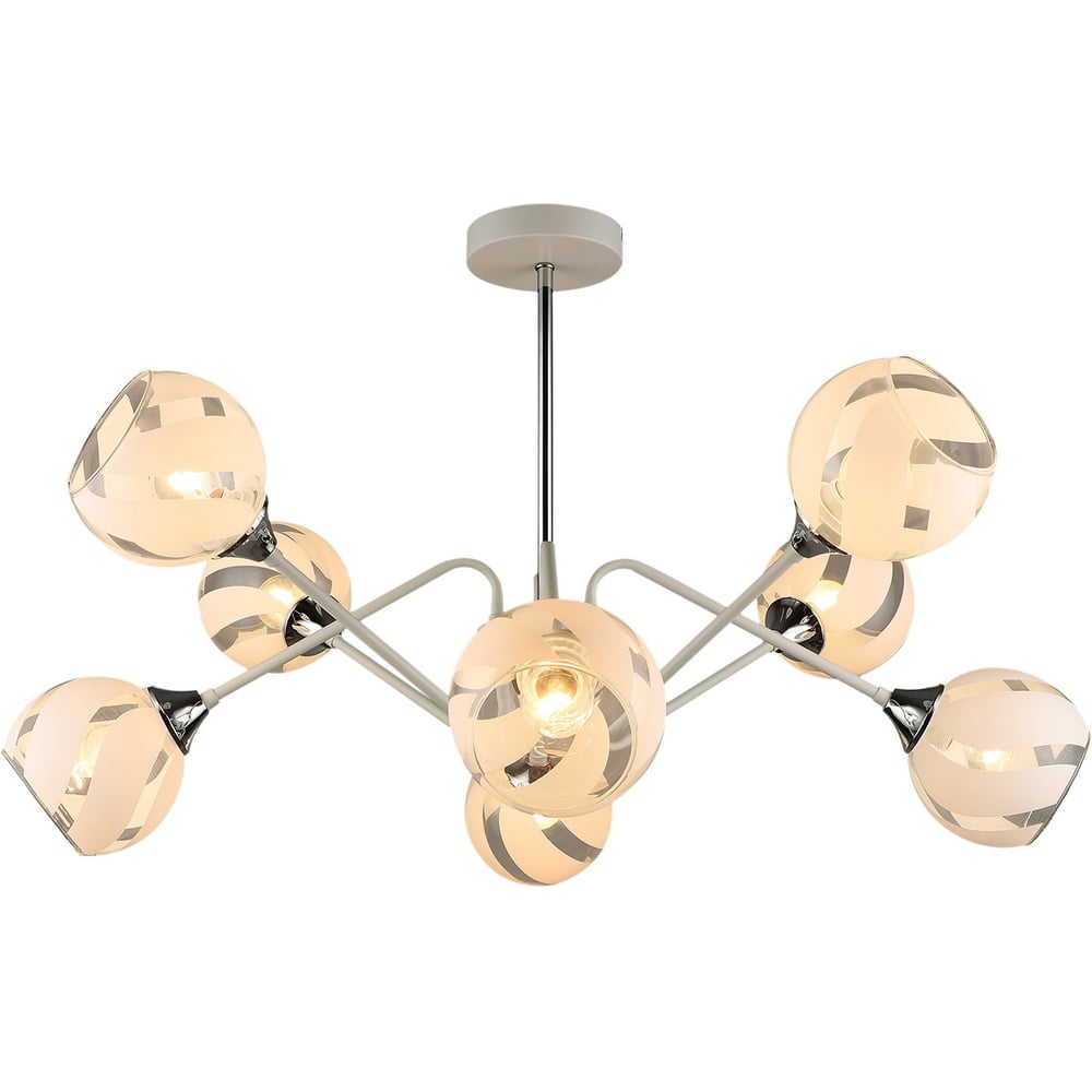 Изображение товара Современная потолочная люстра ReLuce 04897-0.3-08 WT+CH с 8 лампами для яркого освещения