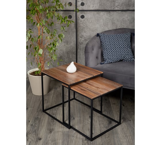 Изображение товара Комплект журнальных столиков Callisto mobili лофт, трансформер, 2 шт. М002.0А52