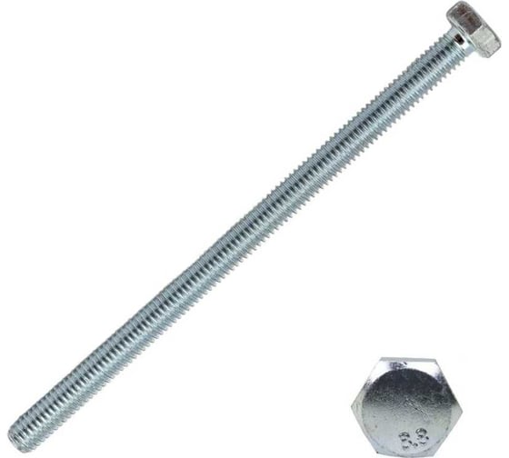 Изображение товара Болт 23 БОЛТА 6x100 мм полная резьба, цинк, DIN 933, к.п.8.8, 500 шт. бп6100прф500
