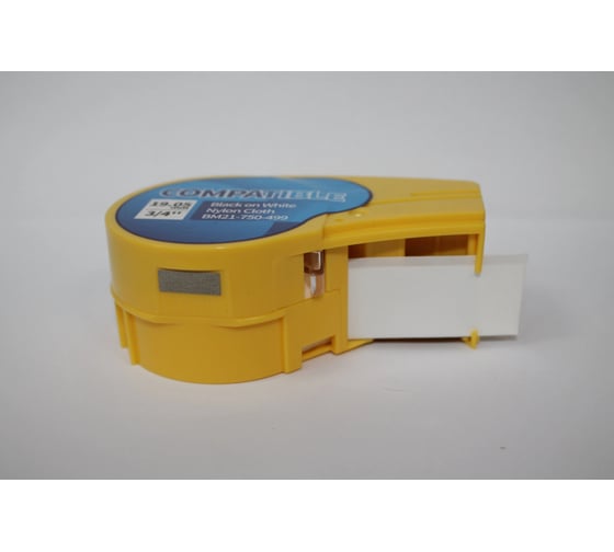 Изображение товара Лента Русмарк BM21-750-595-WT, 19.05mm/6.4m винил, черная на белом BMP21Plus/BMP210, Китай RM142797