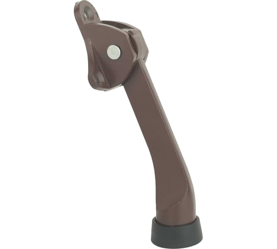 Изображение товара Фиксатор напольный для двери DORF откидной, козья ножка, металл, коричневый DORF_КН_130_brown