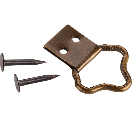 Изображение товара Петля-подвес ЕВРОПАРТНЕР корона-кольцо для картины, фоторамки, бронза, 10 шт. 0304 2