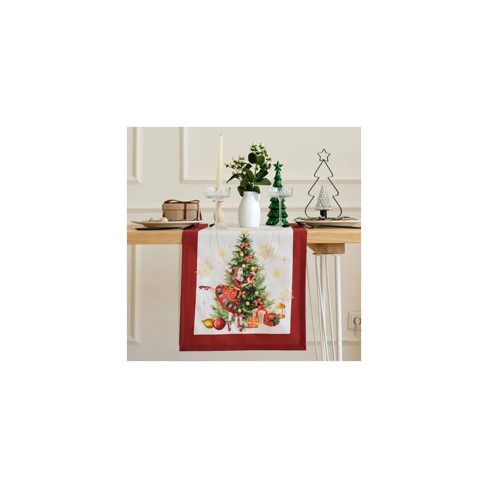 Изображение товара Дорожка на стол Этель Щелкунчик 40x147 см из хлопка, классический дизайн