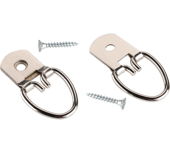 Изображение товара Петля-подвес усиленная ЕВРОПАРТНЕР для картины, фоторамки, никелированная сталь, 10 шт. 0306 2