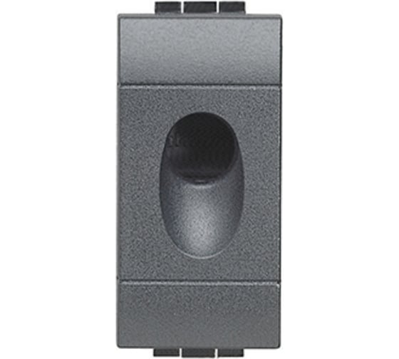 Изображение товара Заглушка Bticino с отверстием мм, 1 модуль, чёрная L4953