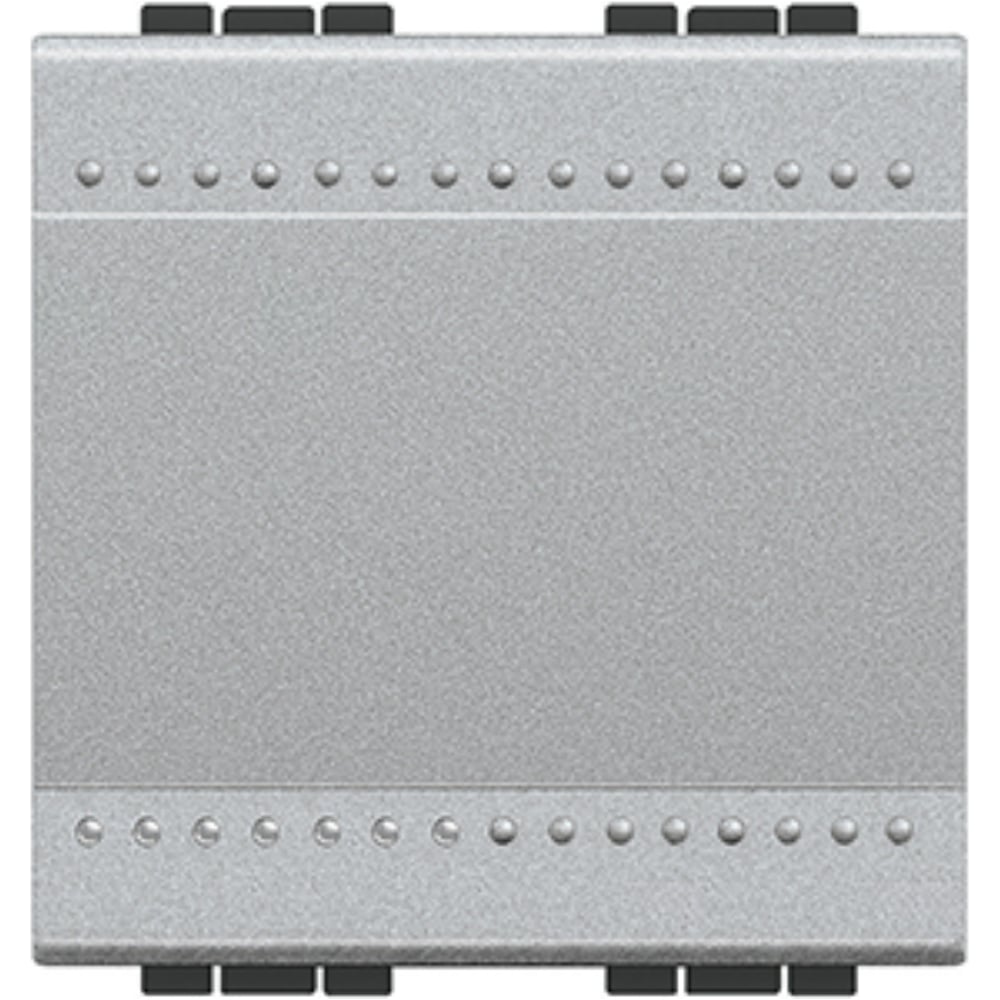 Изображение товара Кнопка Bticino Livinglight с винтовыми клемами, размер 2 модуля, цвет алюминий NT4005M2N