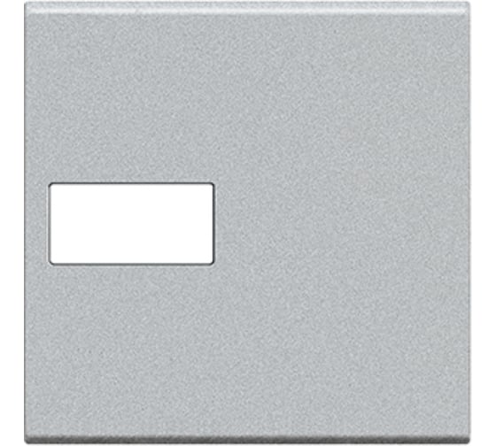 Изображение товара Клавиша Bticino Livinglight Axial с 1 отверстием для вставки символа, размер 2 модуля, цвет алюминий NT4916M2T