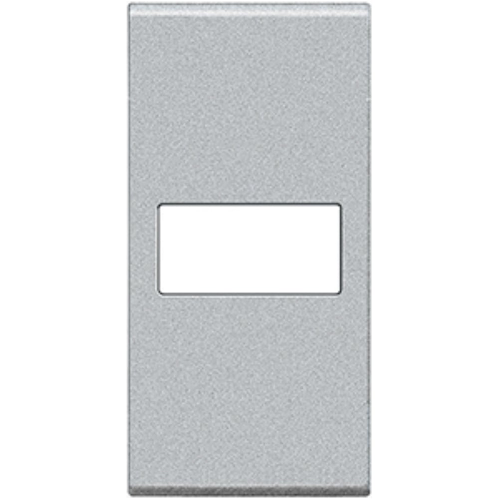 Изображение товара Клавиша Bticino Livinglight Axial с 1 отверстием для вставки символа, размер 1 модуль, цвет алюминий NT4916T