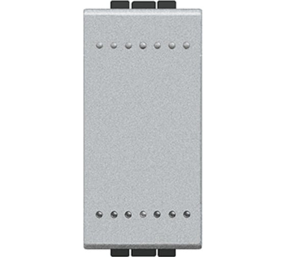 Изображение товара Кнопка Bticino Livinglight с винтовыми клемами, размер 1 модуль, цвет алюминий NT4005N