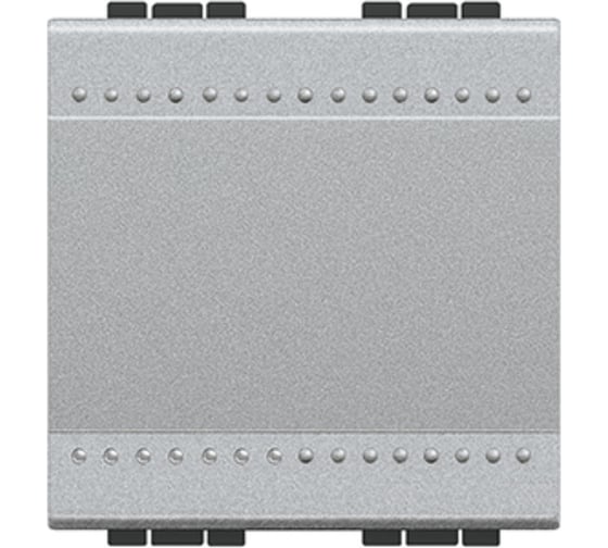 Изображение товара Кнопка Bticino Livinglight с автоматическими клемами, размер 2 модуля, цвет алюминий NT4005M2A