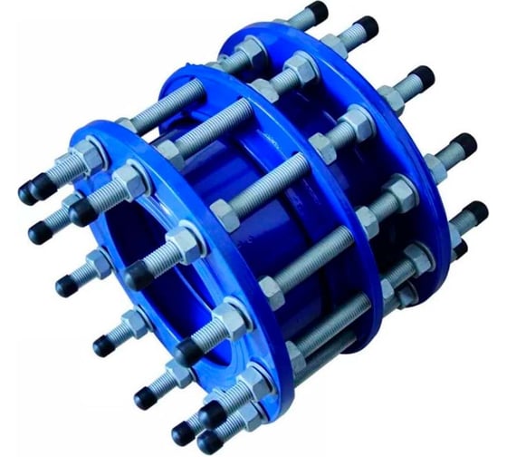 Изображение товара Демонтажная вставка DN.ru ДВ-GGG400-3Ф EPDM Ду80 Ру10/16 чугунная, трехфланцевая D350-01165