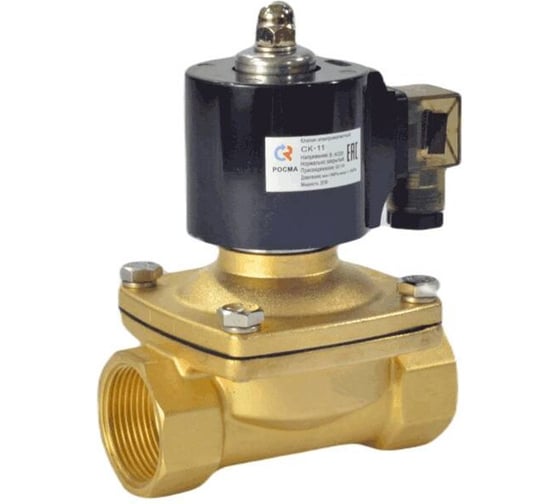 Изображение товара Электромагнитный клапан РОСМА СК-11 Ду15 Ру7 НЗ латунь, мембрана NBR, 220В D130-00487