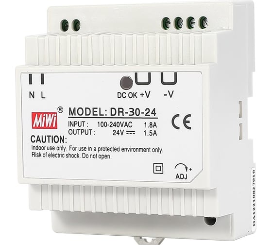 Изображение товара Блок питания на DIN-рейку MIWI DR-30-12
