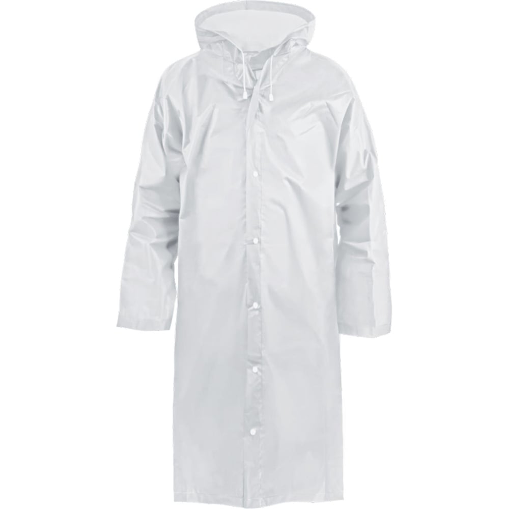 Изображение товара Дождевик с капюшоном на кнопках Master EVA белый универсальный 110 мкм