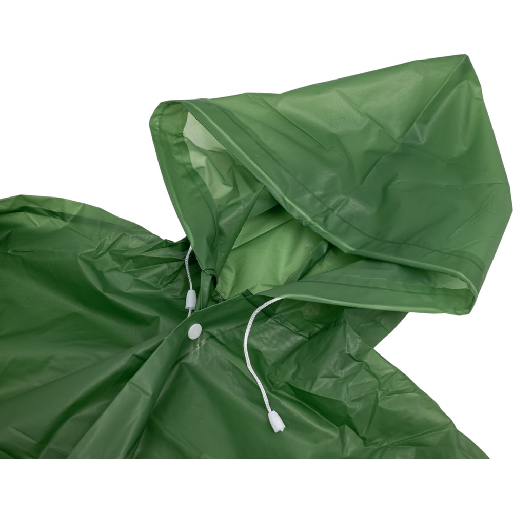 Изображение товара Дождевик с капюшоном на кнопках Master EVA зелёный, 110 мкм