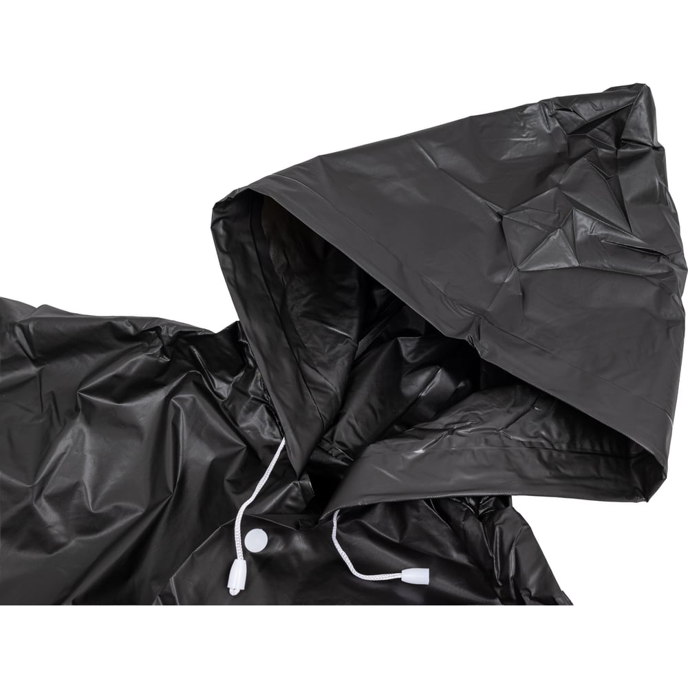 Изображение товара Дождевик с капюшоном на кнопках Master EVA черный универсальный 110 мкм