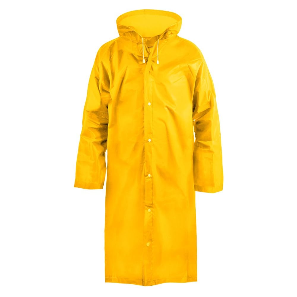 Изображение товара Дождевик с капюшоном на кнопках Master жёлтый из ПВХ 130 мкм универсальный взрослый