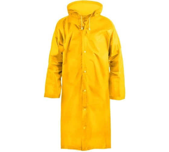 Изображение товара Дождевик с капюшоном на кнопках Master жёлтый, ПВХ, 130 мкм 406-660