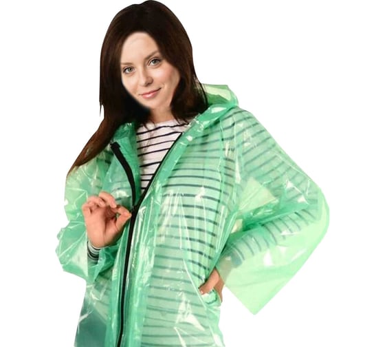 Изображение товара Плащ-дождевик на молнии Master зеленый 406-670