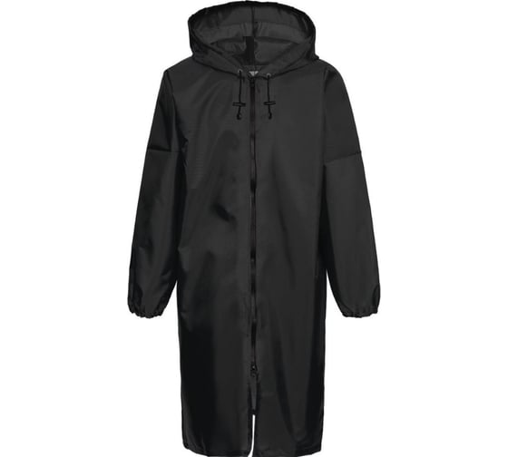 Изображение товара Дождевик-плащ сверхпрочный с капюшоном на молнии Master XXL чёрный, ПВХ, 200мкм 406-663