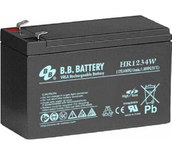 Изображение товара Аккумуляторная батарея 12 В, 9 А*ч BB Battery HR 1234W