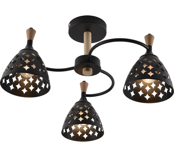 Изображение товара Потолочный светильник Reluce 01515-0.3-03 BK+WOOD