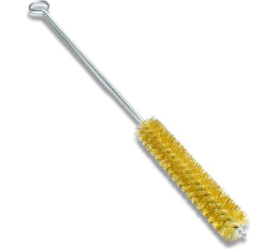 Изображение товара Щетка ерш IBZ, 300х100 мм, диаметр 18 мм, латунная гофрированная проволока MES 0.15 мм Lessmann 542709