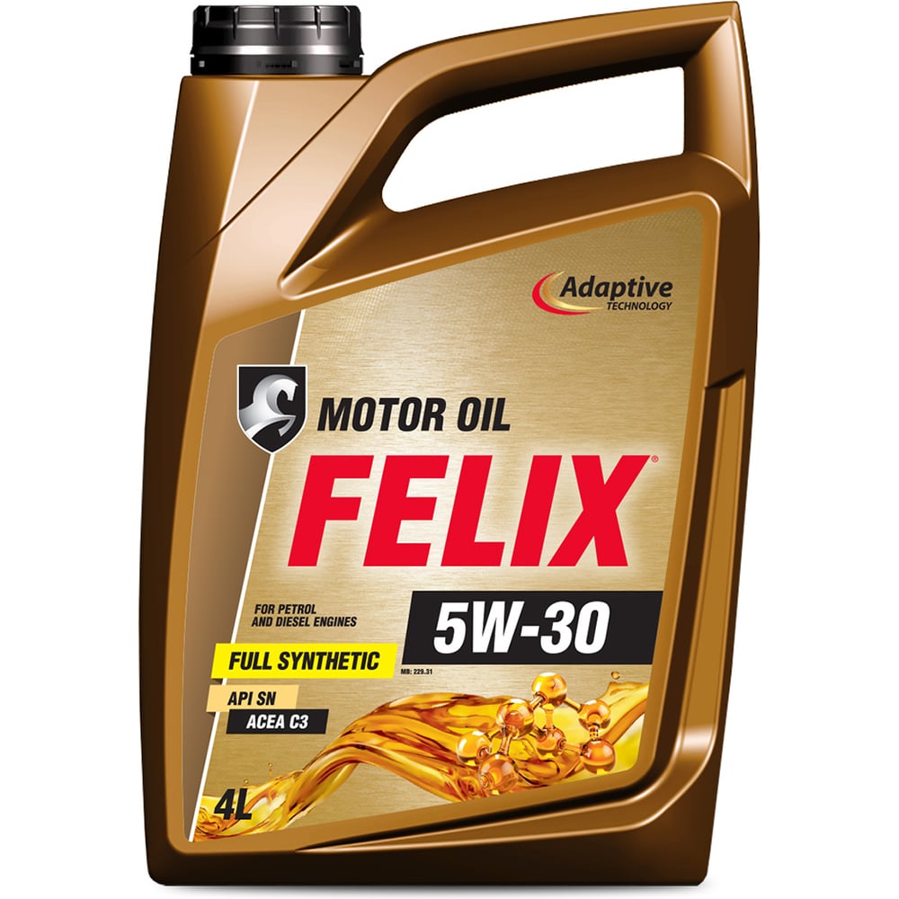 Изображение товара Моторное масло FELIX 5W-30 ACEA C3 API SN 4 л синтетика