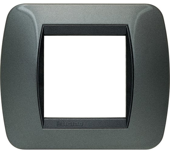 Изображение товара Накладка Bticino на 2 модуля, Тёмная Сталь L4802AC