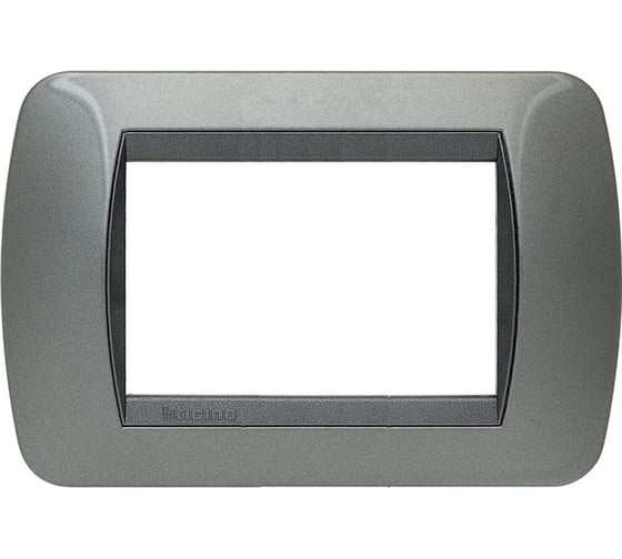 Изображение товара Накладка Bticino на 3 модуля, Тёмная Сталь L4803AC