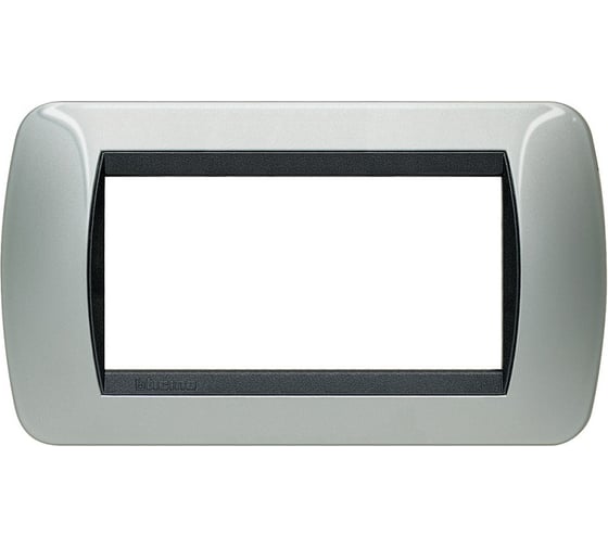 Изображение товара Накладка Bticino на 4 модуля, Светлый Алюминий L4804AL