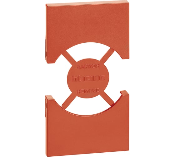 Изображение товара Лицевая панель Bticino LIVING NOW для розеток 2К+З немецкого/итальянского стандарта 2 модуля. Цвет Красный KR03