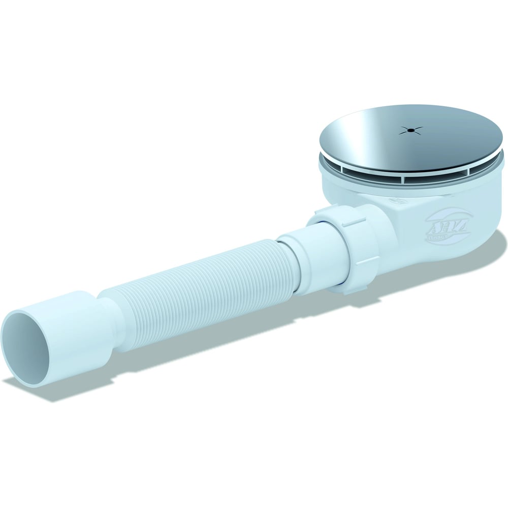 Изображение товара Сифон для поддона АНИ Пласт h 53 мм 1 1/2x90 хромированный слив E355C