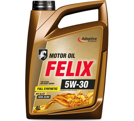 Изображение товара Моторное масло FELIX 5W-30 ACEA A5/B5, API SL/CF 4 л 410000110