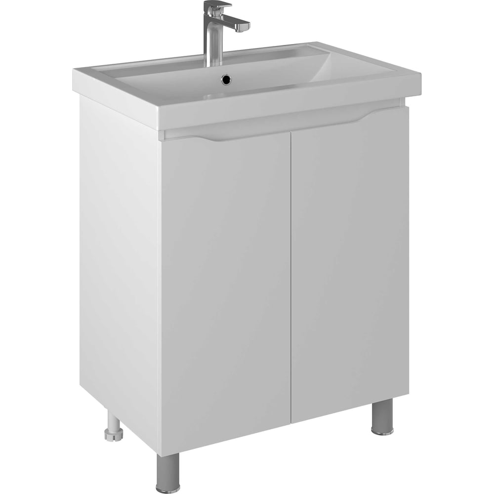 Изображение товара Тумба для ванной BRIZ Мальта т2-70 из ДСП МДФ белый глянец современный дизайн